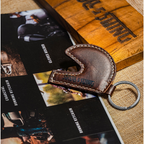 Helmet Keychain Dark Brown