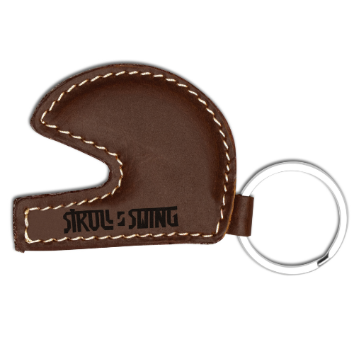 Helmet Keychain Dark Brown