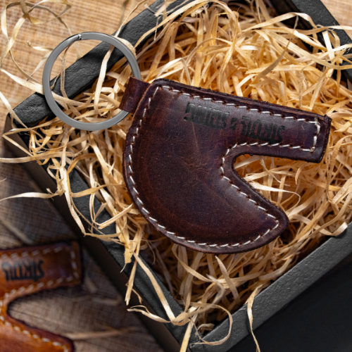 Helmet Keychain Dark Brown