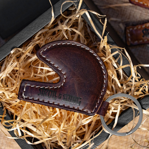Helmet Keychain Dark Brown
