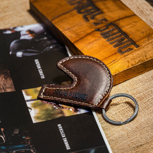 Helmet Keychain Dark Brown