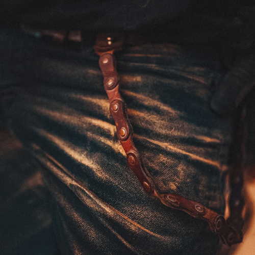 Walnut Running Keychain